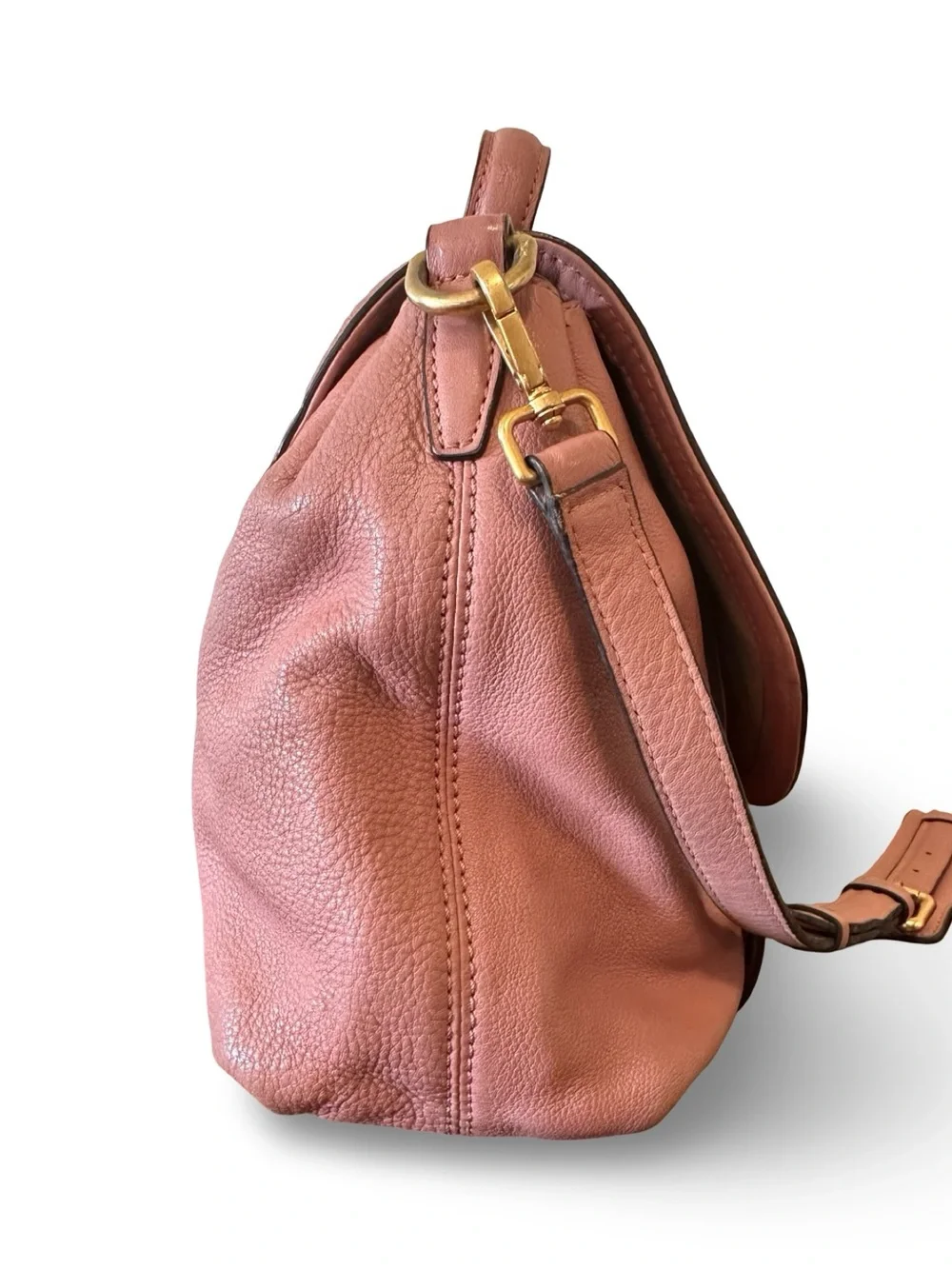MCM Dusty Rose Leather Satchel Handbag - Women